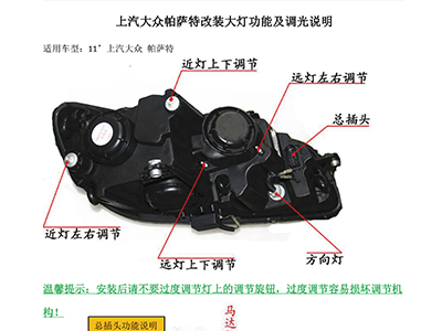 大众系列|TVK001大众新帕萨特大灯总成说明书